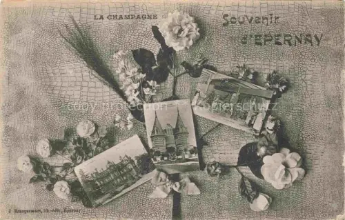 AK / Ansichtskarte EPERNAY 51 Marne Souvenir de la ville vues d'ensemble des fleurs
