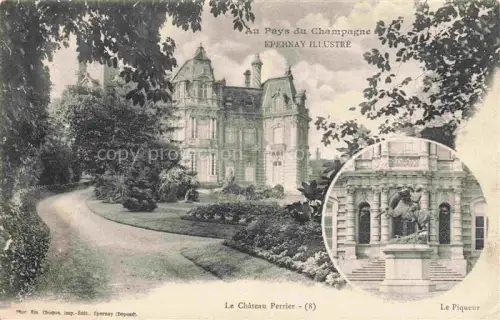 AK / Ansichtskarte EPERNAY 51 Marne Le Château Perrier Le Piqueur Statue