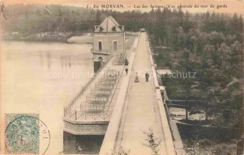 AK / Ansichtskarte Morvan Le (Region) Nievre Lac des Settans Vue generale du mur de garde