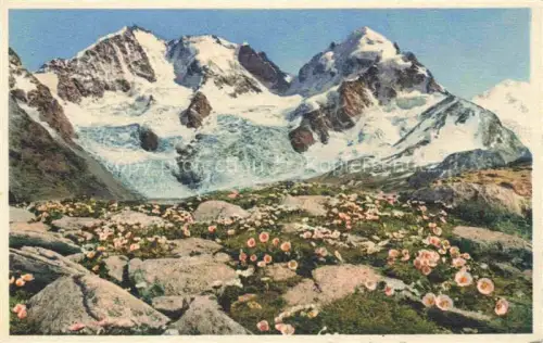 AK / Ansichtskarte Fourcla Surlej Fuorcla 2755m GR Blick auf Piz Bernina Scerscen und Roseg