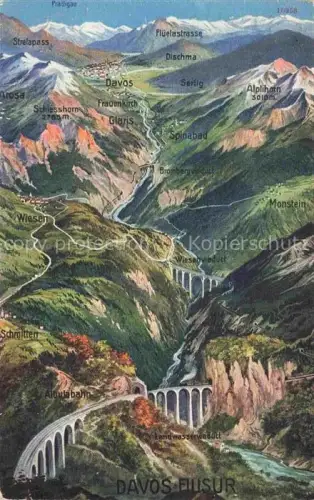 AK / Ansichtskarte DAVOS GR Filisur Panormakarte