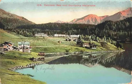 AK / Ansichtskarte Davosersee DAVOS GR und Deutsche Heilstaette