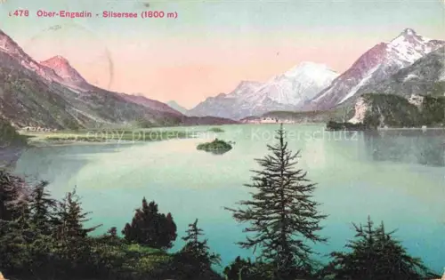 AK / Ansichtskarte Silsersee Silser-See Sils Baselgia Engadin Maloja GR Panorama