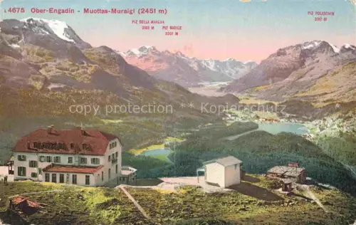 AK / Ansichtskarte Muottas Muraigl Muottas Murail 2453m GR Panorama Oberengadin