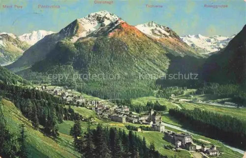 AK / Ansichtskarte Pontresina GR Munt Pers Chalchagn Tschierva Roseggruppe