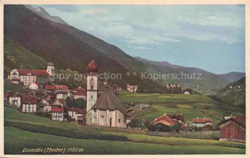 AK / Ansichtskarte Disentis GR Panorama mit Kirche