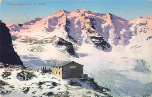 AK / Ansichtskarte Diavolezzahuette 2973m Bernina GR mit Piz Palue