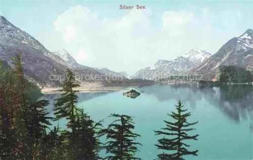 AK / Ansichtskarte Silser-See Silsersee Sils Baselgia Engadin Maloja GR Panorama