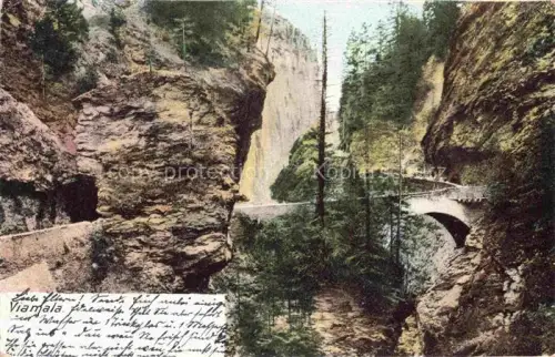 AK / Ansichtskarte Viamala Thusis GR Bruecke Panorama