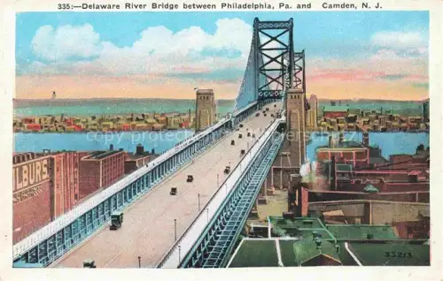 AK / Ansichtskarte PHILADELPHIA  Pennsylvania USA Delaware River Bridge