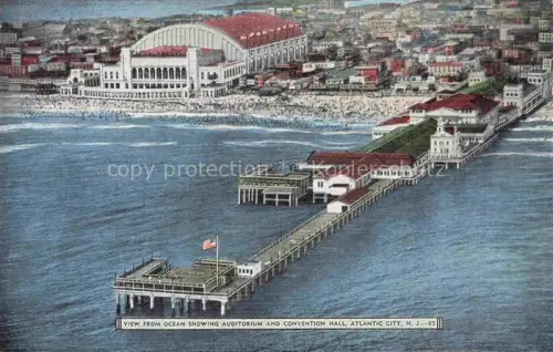 AK / Ansichtskarte Atlantic City New Jersey USA Auditorium and Convention Hall Fliegeraufnahme