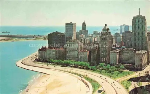 AK / Ansichtskarte CHICAGO  Illinois USA The Drake Hotel Fliegeraufnahme