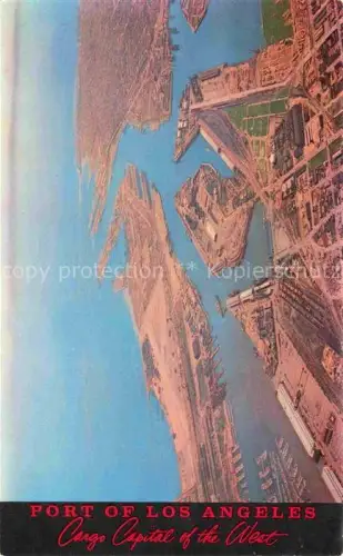 AK / Ansichtskarte LOS ANGELES California USA Port of Los Angeles Aerial view