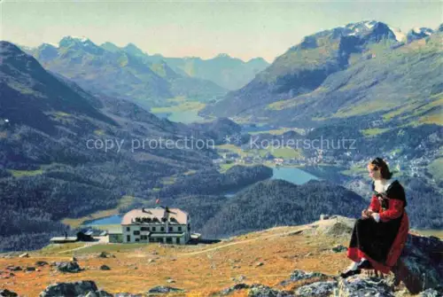 AK / Ansichtskarte Muottas Muraigl Muottas Murail 2453m GR mit Blick ins Oberengadin