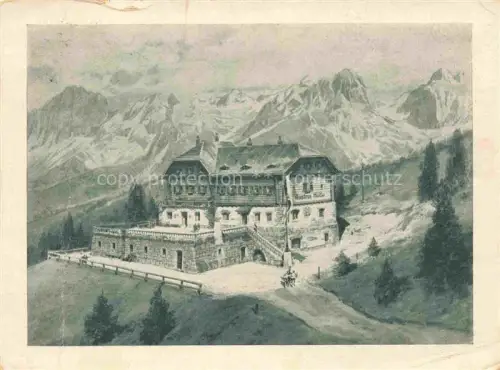AK / Ansichtskarte Austriahuette 1638m Dachstein Steiermark AT Panorama