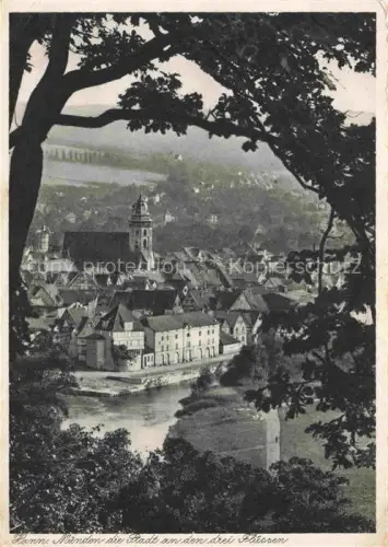 AK / Ansichtskarte Hann. Muenden Dreifluesse Stadt Teilansicht Feldpost