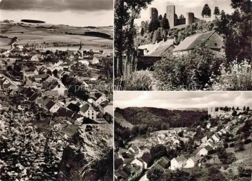 AK / Ansichtskarte Wetteldorf Schoenecken Eifelkreis Rheinland-Pfalz mit Burg Schoenecken Panorama