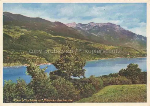 AK / Ansichtskarte Wilen Sachseln OW mit Pilatus und Sarnersee