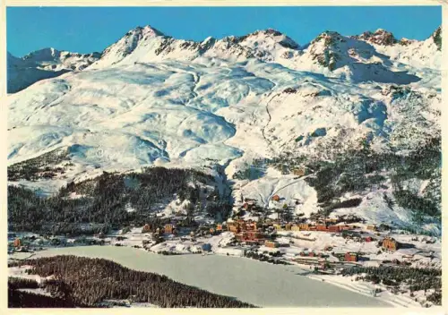 AK / Ansichtskarte St Moritz  SANKT MORITZ GR mit Piz Nair und Corviglia Skigebiet