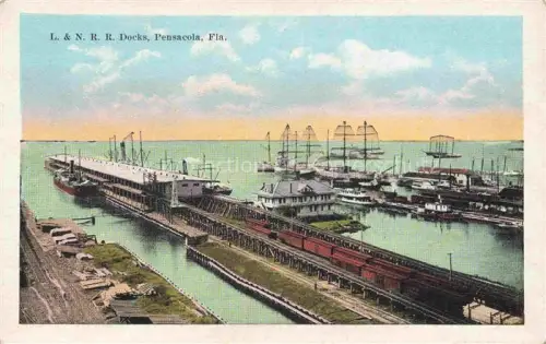 AK / Ansichtskarte Pensacola Florida USA L. N.R.R. Docks