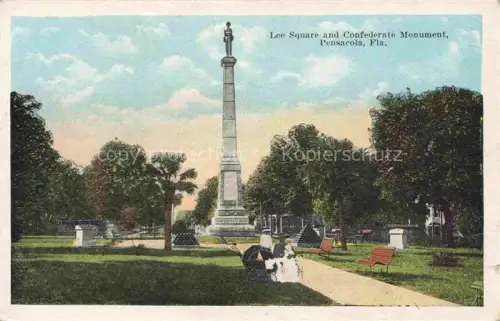 AK / Ansichtskarte Pensacola Florida USA Lee Square and Confederate Monument