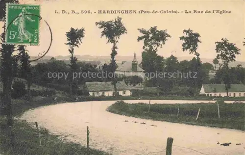 AK / Ansichtskarte Hardinghen CALAIS 62 Pas-de-Calais Rue de l'Eglise