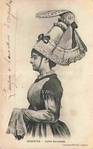 AK / Ansichtskarte ARGENTAN 61 Orne Coiffe Normande Feldpost