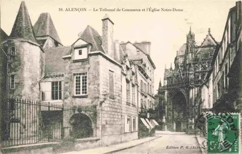 AK / Ansichtskarte ALENCON 61 Orne Le Tribunal de Commerce Eglise Notre-Dame