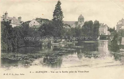 AK / Ansichtskarte ALENCON 61 Orne Vue sur la Sarthe prise du vieux pont