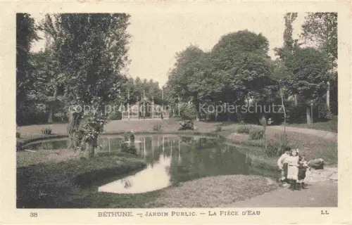AK / Ansichtskarte Bethune 62 Pas-de-Calais Jardin Public Piece d'Eau