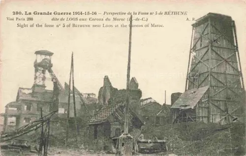 AK / Ansichtskarte Bethune 62 Pas-de-Calais La Fosse No. 5 Ruines Grande Guerre Truemmer 1. Weltkrieg