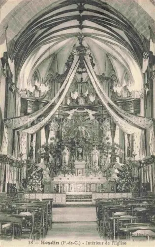 AK / Ansichtskarte Hesdin Montreuil 62 Pas-de-Calais Intérieur de l'église