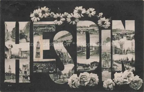 AK / Ansichtskarte Hesdin Montreuil 62 Pas-de-Calais Teilansichten Schriftzug