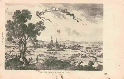 AK / Ansichtskarte Hesdin Montreuil 62 Pas-de-Calais Avant le siège de 1639 Kuenstlerkarte
