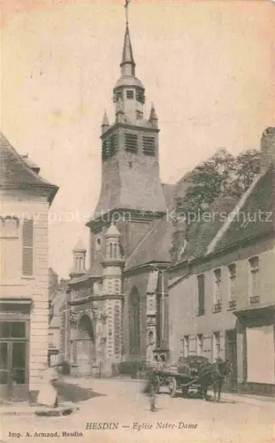 AK / Ansichtskarte Hesdin Montreuil 62 Pas-de-Calais Eglise Notre-Dame