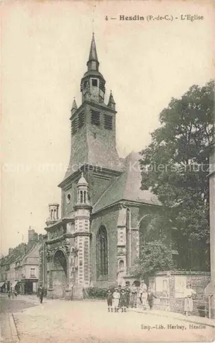 AK / Ansichtskarte Hesdin Montreuil 62 Pas-de-Calais Eglise