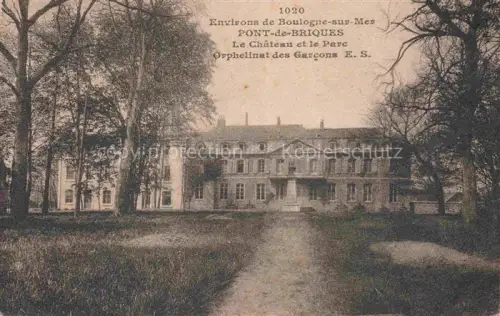 AK / Ansichtskarte Pont de Briques Boulogne-sur-Mer 62 Pas-de-Calais Château et le parc Orphelinat des Garcons