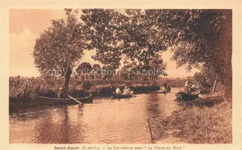 AK / Ansichtskarte SAINT-OMER  62 Pas-de-Calais La circulation dans La Venise du Nord