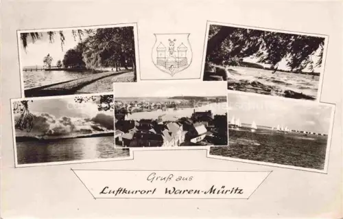 AK / Ansichtskarte Waren Mueritz Panorama Uferpartien an der Mueritz Mecklenburgische Seenplatte