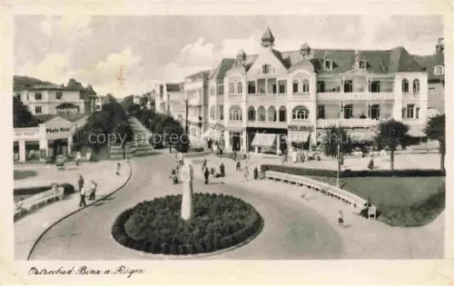 AK / Ansichtskarte Binz Ruegen Standuhr Ferienhotel