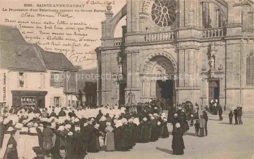 AK / Ansichtskarte Sainte-Anne-de-Auray LORIENT 56 Morbihan La Procession d un Peleringe Grand Portail