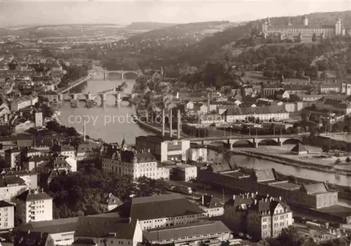 AK / Ansichtskarte WueRZBURG Bayern Mainbruecken Fliegeraufnahme