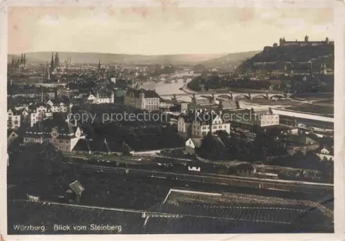 AK / Ansichtskarte WueRZBURG Bayern Blick vom Steinberg
