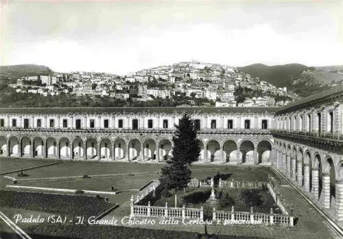 AK / Ansichtskarte Padula Salerno Campania IT Il Grande Chiostro della Certosa e panorama