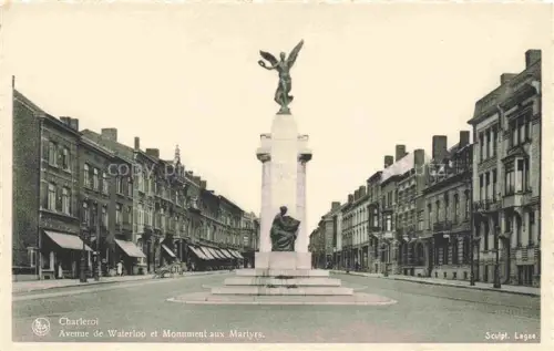 AK / Ansichtskarte CHARLEROI  Belgie Avenue de Waterloo et Monument aux Martyrs
