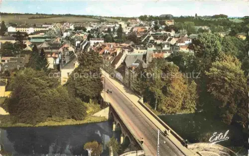 AK / Ansichtskarte Nogent-le-Rotrou 28 Eure-et-Loir Panorama l'Huisne et le Pont St. Hilaire vue aérienne