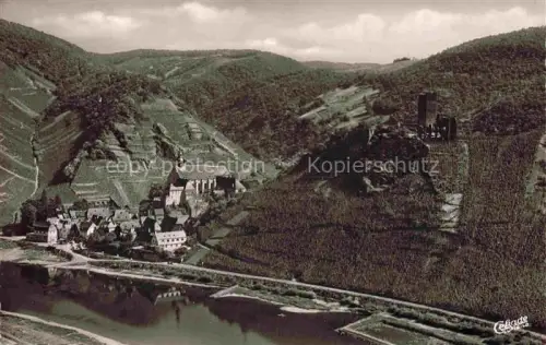 AK / Ansichtskarte Beilstein Mosel Rheinland-Pfalz Panorama mit Burgruine Metternich und Karmelitenkloster