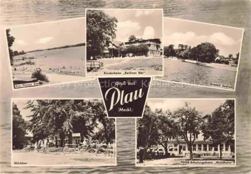 AK / Ansichtskarte Plau See Mecklenburg-Vorpommern Uferpartie am Plauer See Kinderheim Berliner Baere OT Seelust Milchbar FDGB-Erholungsheim Waldheim