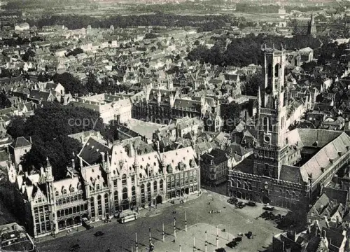AK / Ansichtskarte Bruges  BRUGGE Belgie Le Beffroi et Grande Place vue aérienne
