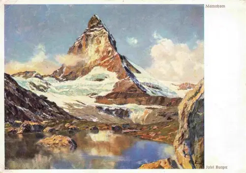 AK / Ansichtskarte BURGER J. Kuenstlerkarte Matterhorn 